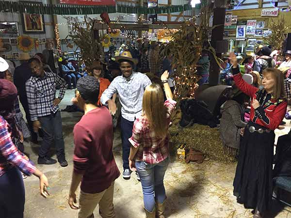 Loretta McKinney calling a Square Dance